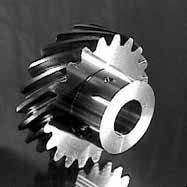 Left hand pin hub helical gear